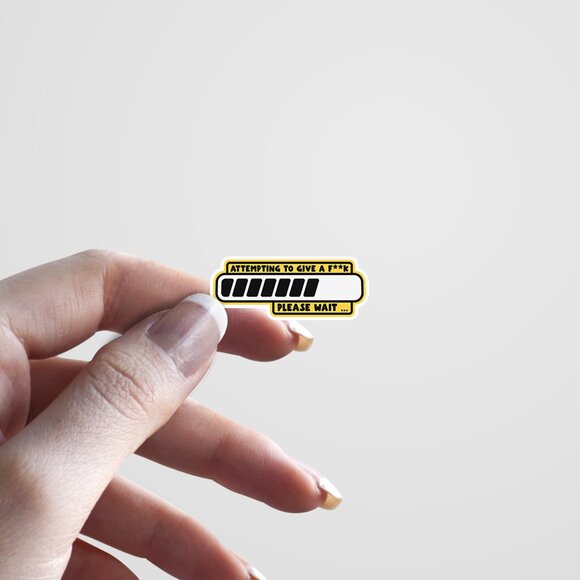 3pc - "Attempting to Give a F**k" Sticker Pack – Water Bottle, Tumbler, Laptop - Picture 4 of 8